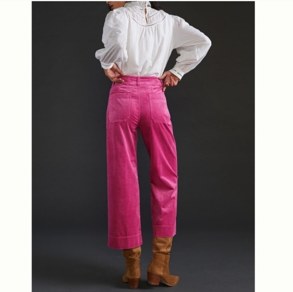 Anthropologie Pink Corduroy Collete Pants, size 32 - Picture 2 of 3